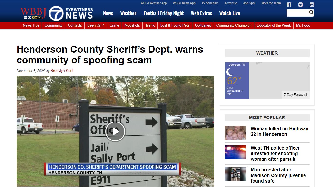 Henderson County Sheriff’s Dept. warns community of spoofing scam